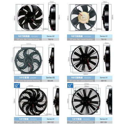  차량 콘덴서 팬 AC 냉각 팬 자동차 12V / 24V 12' Illustration 